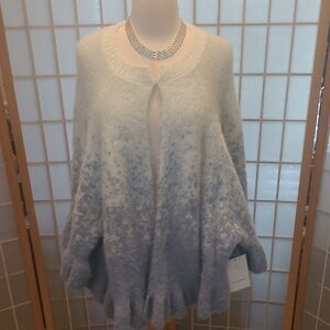 Elegant Blue and White Women's Sweater by calligraphy